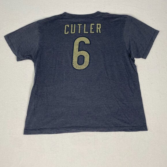 NFL Team Apparel Chicago Bears Cutler Graphic Navy Blue Tee Size XL - Picture 2 of 8